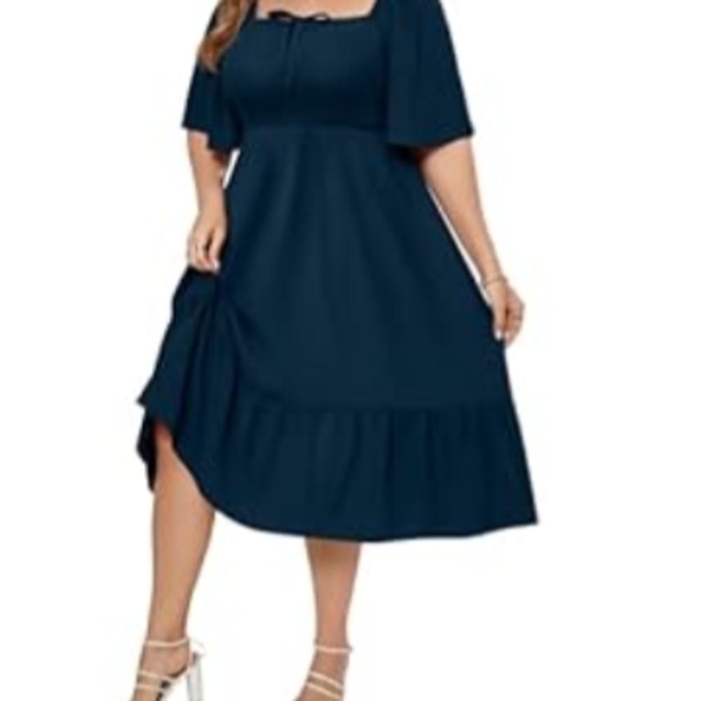 Elegant Dark Teal Blue Women's Dress